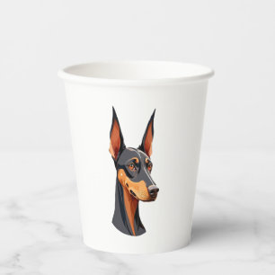 Vasos De Papel Natural Ear Doberman