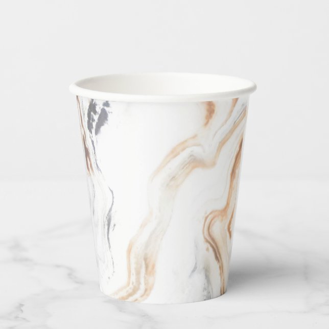 Vasos De Papel Naturaleza abstracta de la textura de mármol (Anverso)