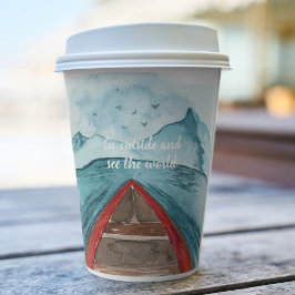 Vasos De Papel Naturaleza acuarela moderna Véase La Cita Mundial