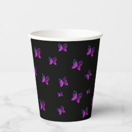 Vasos De Papel naturaleza de las mariposas voladoras