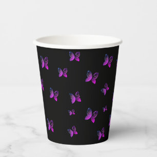 Vasos De Papel naturaleza de las mariposas voladoras