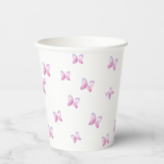 Vasos De Papel naturaleza de las mariposas voladoras