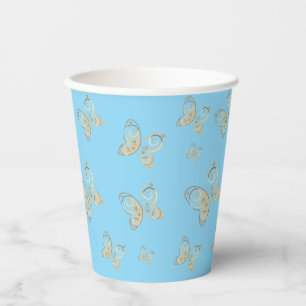 Vasos De Papel naturaleza de las mariposas voladoras