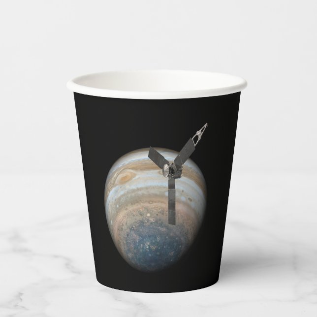 Vasos De Papel Nave Espacial Juno en el Planeta Júpiter (Anverso)