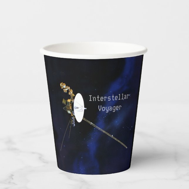 Vasos De Papel Naves espaciales de Voyager Interstelar (Anverso)