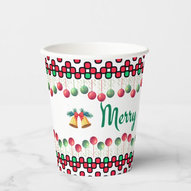 Vasos De Papel Navidad  (Anverso)