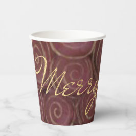 Vasos De Papel Navidad Carmesí