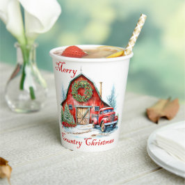 Vasos De Papel Navidad en el campo