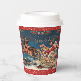 Vasos De Papel Navidad Patriótica de Santa Merry