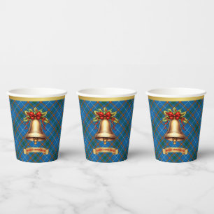 Vasos De Papel Navidad Personalizada Tartán Bain