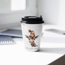 Vasos De Papel Navidades acogedores Giraffe, personalizado