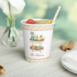 Vasos De Papel Navidades acuáticos Champán Bar Cart