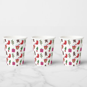 Vasos De Papel Navidades amables vacaciones de invierno de chocol