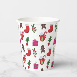 Vasos De Papel Navidades amables vacaciones de invierno de chocol