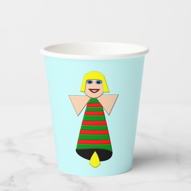 Vasos De Papel Navidades Angel Bell (Anverso)