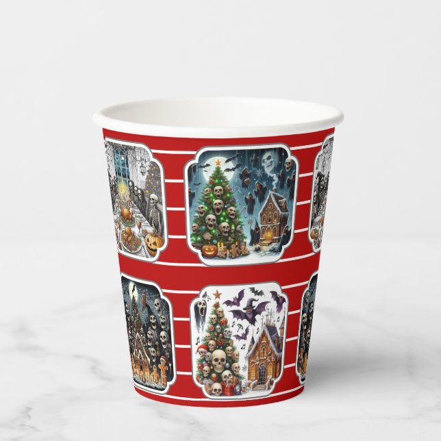 Vasos De Papel Navidades atormentados Fiestas Cups - set 2 (Anverso)