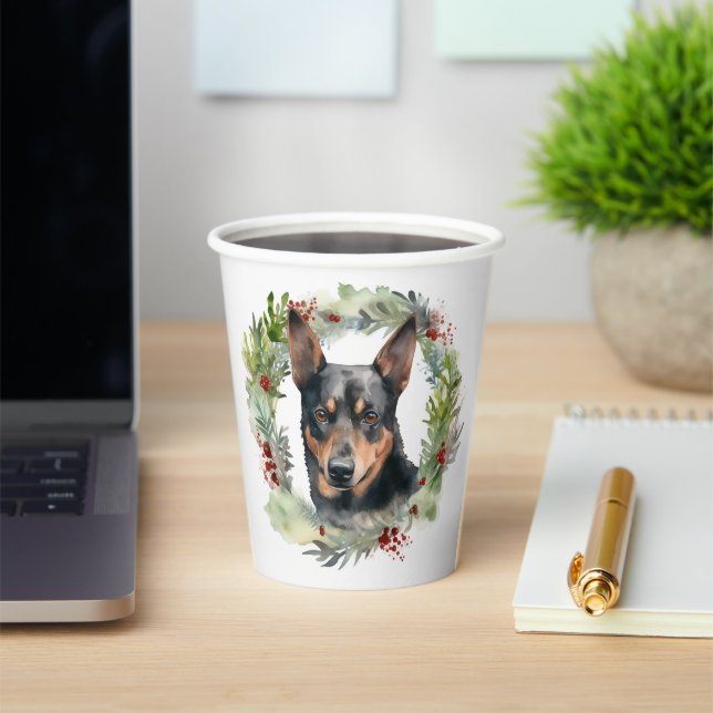 Vasos De Papel Navidades australianos de Kelpie escribieron un po