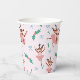 Vasos De Papel Navidades Ballerina Reindeer y Bows