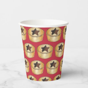 Vasos De Papel NAVIDADES británicos fruit mince pie comida festiv