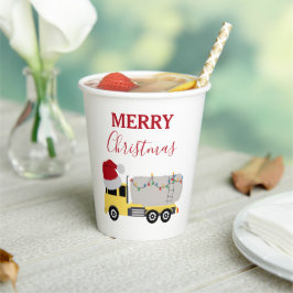 Vasos De Papel Navidades Camiones de transporte de camiones ciste