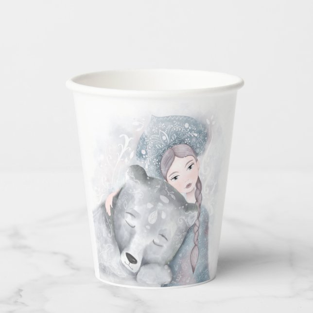 Vasos De Papel Navidades caprichosos y chicas encantadores (Anverso)