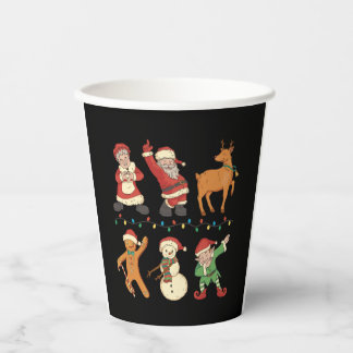 Vasos De Papel Navidades Caracteres Bailando