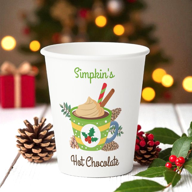 Vasos De Papel Navidades chocolate caliente de cacao (Subido por el creador)
