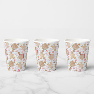 Vasos De Papel Navidades cocina con tazas de papel de banda azul