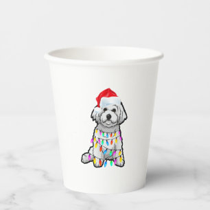 Vasos De Papel Navidades coincidentes Pajama T Shirt Bichon Frise