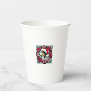Vasos De Papel Navidades Collie Dog Ilustracion Yule Collies 2