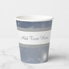 Vasos De Papel Navidades Copos de nieve blancos