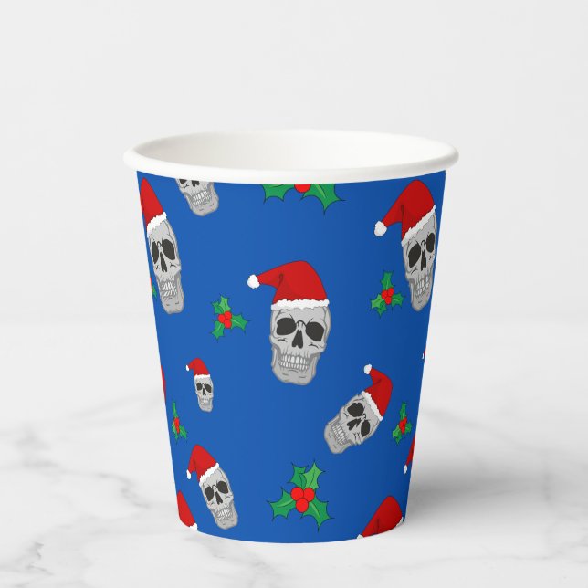 Vasos De Papel Navidades Cups de Fiestas de cráneo - estilo 2 (Anverso)