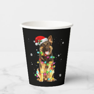 Vasos De Papel Navidades de árbol de pastores alemanes dulces nav