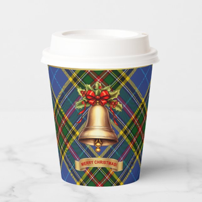 Vasos De Papel Navidades de Bethune Personalized Tartan (Anverso)