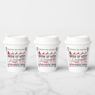 Vasos De Papel navidades de cacao cálidos arte de palabras