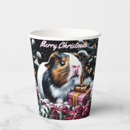 Vasos De Papel Navidades de cerdo de Guinea