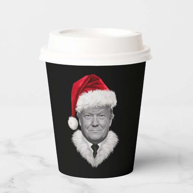 Vasos De Papel Navidades de Donald Trump curioso regalo de Santa  (Anverso)