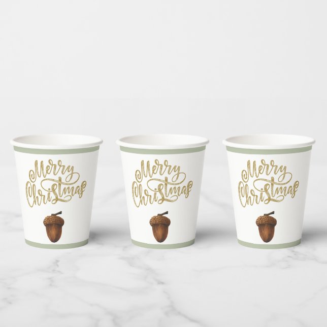 Vasos De Papel Navidades de Eucalyptus Acorns (Multi)