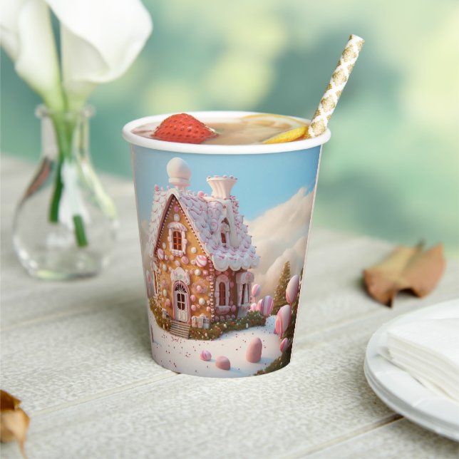 Vasos De Papel Navidades de Gingerbread House (in situ)