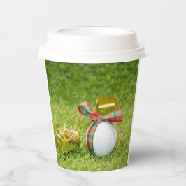 Vasos De Papel Navidades de golf con pelotas de golf