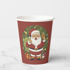 Vasos De Papel Navidades de Ilustracion de Santa Claus Copa de pa