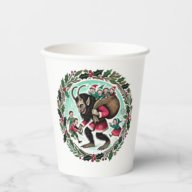Vasos De Papel Navidades de Krampus (Anverso)