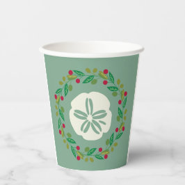 Vasos De Papel Navidades de la concha marina de arena