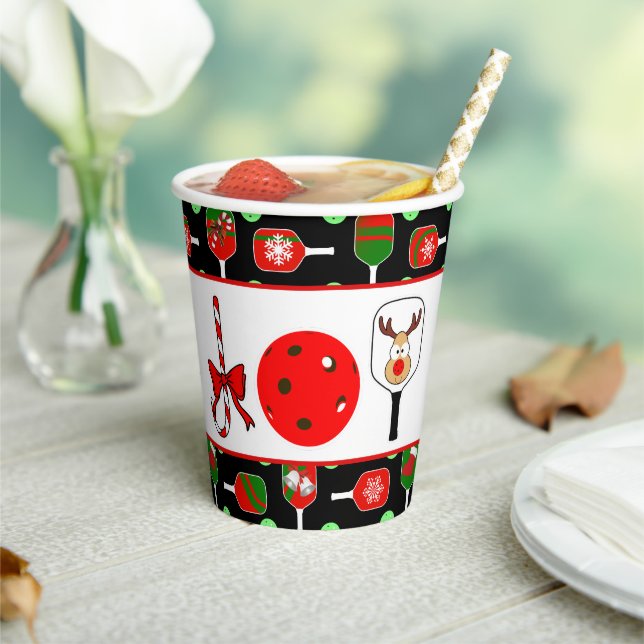 Vasos De Papel Navidades de la diversión del baloncesto verde roj