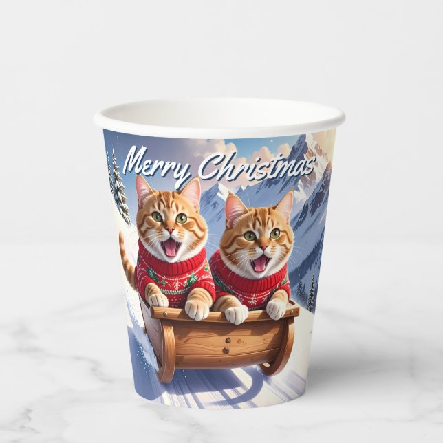 Vasos De Papel Navidades de la ruta del gato (Anverso)