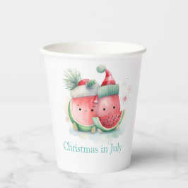 Vasos De Papel Navidades de la sandía de julio