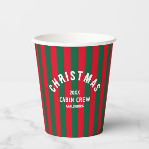 Vasos De Papel Navidades de la tripulación de cabina Personalizad