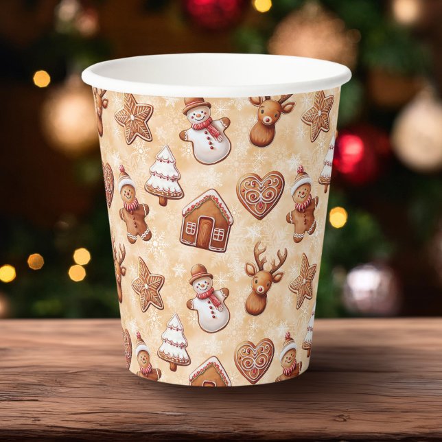 Vasos De Papel Navidades de las cookies de Gingerbread (Subido por el creador)