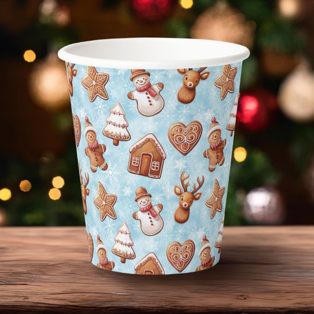 Vasos De Papel Navidades de las cookies de Gingerbread (Subido por el creador)