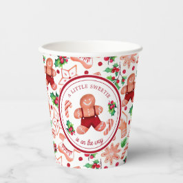 Vasos De Papel Navidades de Little Man Gingerbread Baby Shower